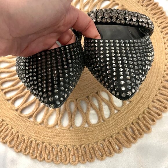 Kurt Geiger London Princely Jeweled Mules Rhinestone Black Size EU 36.5 - Picture 5 of 11